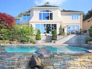 50557324 - new home with backyard infinity pool